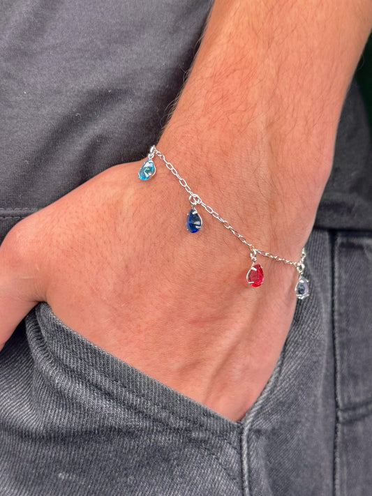 Pulseira Drops Colors Prata925