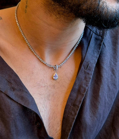 Colar Riviera Premium Cristal + Pingente de Brinde (Escolha a Cor)