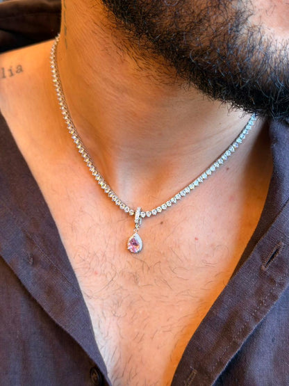 Colar Riviera Premium Cristal + Pingente de Brinde (Escolha a Cor)