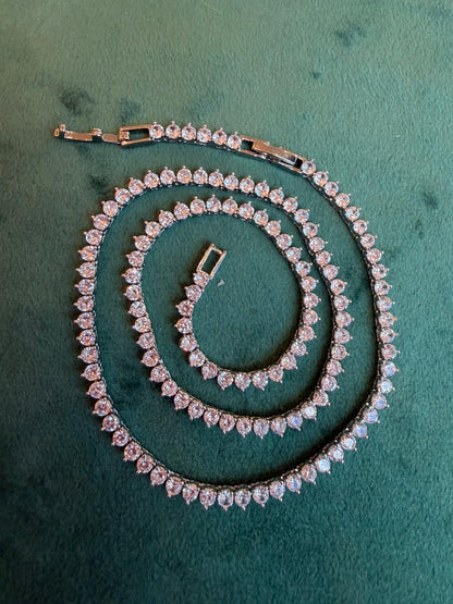 Colar Riviera Premium Cristal + Pingente de Brinde (Escolha a Cor)